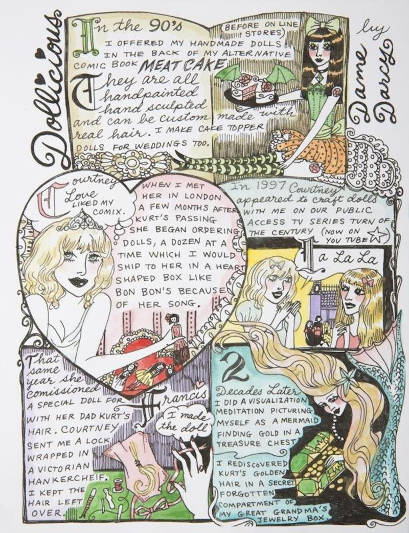 Illustration for article titled Frances Bean Has a Creepy Doll Made With Locks of Kurt Cobain's Hair